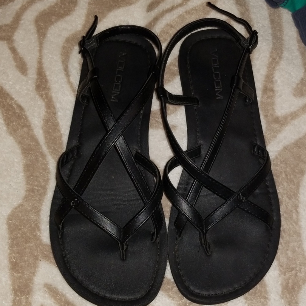 NWOT  Brand new Volcom multi strap black sandals